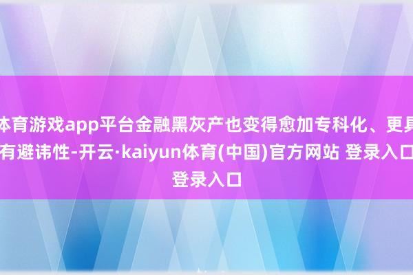 体育游戏app平台金融黑灰产也变得愈加专科化、更具有避讳性-开云·kaiyun体育(中国)官方网站 登录入口