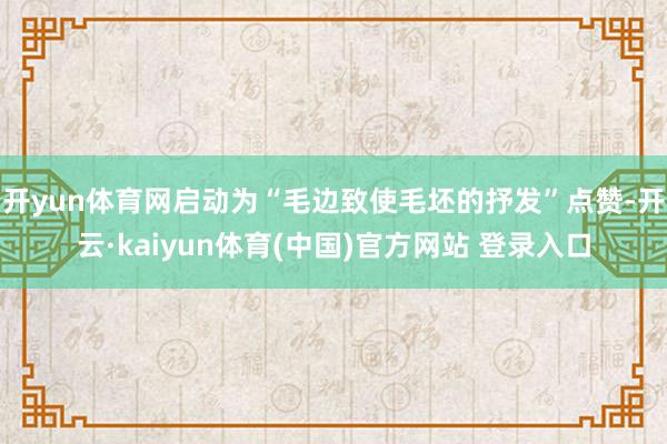 开yun体育网启动为“毛边致使毛坯的抒发”点赞-开云·kaiyun体育(中国)官方网站 登录入口